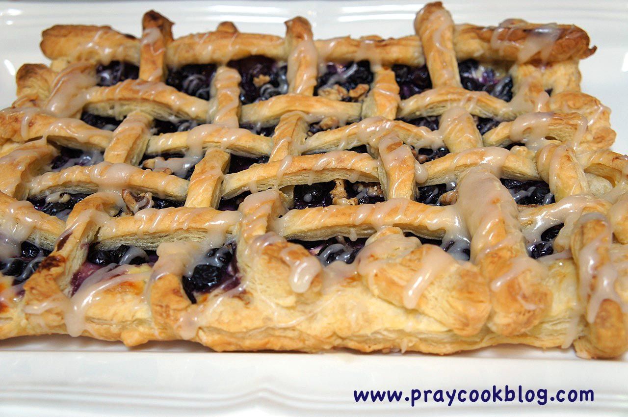 Blueberry Puff Pastry,  Broccoli Straws Breakfast Quiche