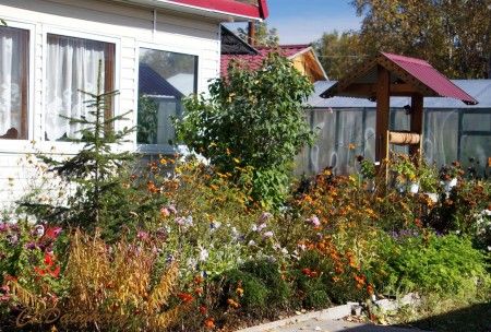 dacha and gardens