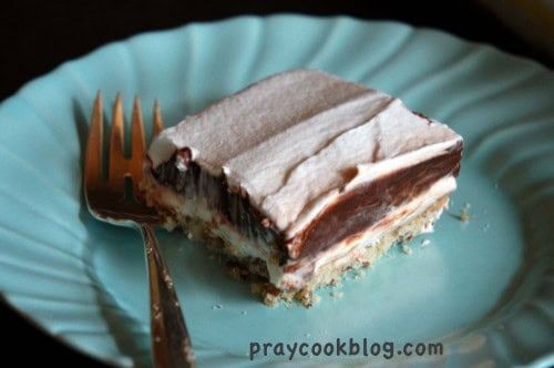 choc dessert plated