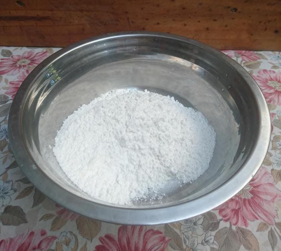 adding flour