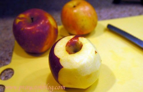 peeling apples