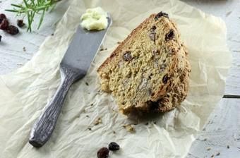 Rosemary Rum Raisin Soda Bread with Pecans