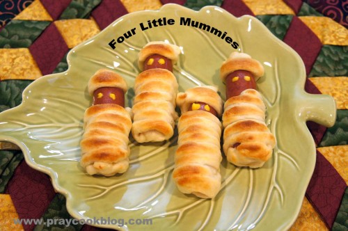 4 little mummies baked