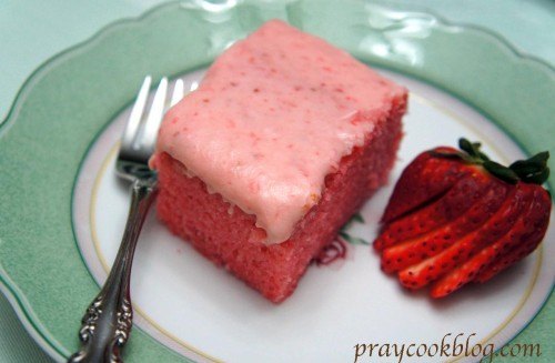 strawberry cake single