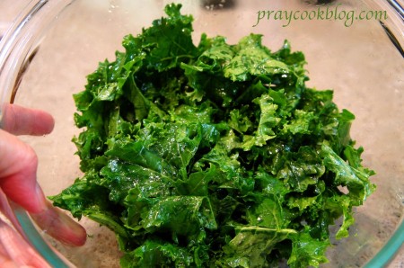 oiled kale