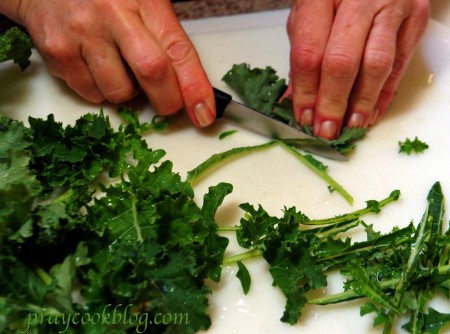 remove stem kale