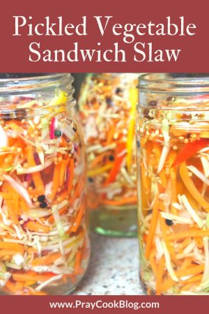 pickled vegetable sandwich slaw