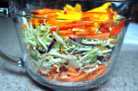 sliced veggies bowl
