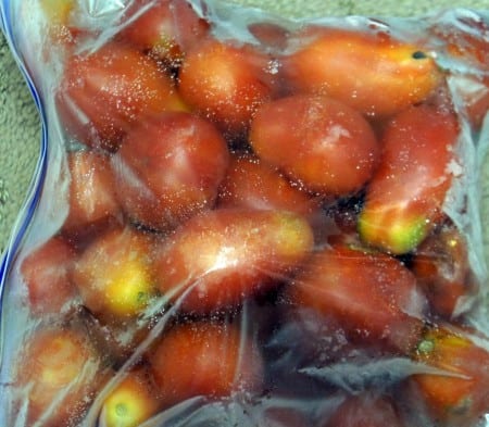 Bag of roma tomatoes