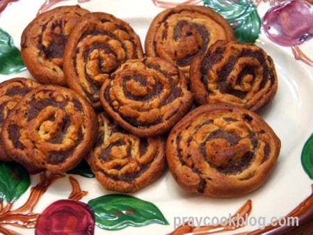 baked pinwheels plated