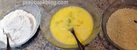 flour egg panko