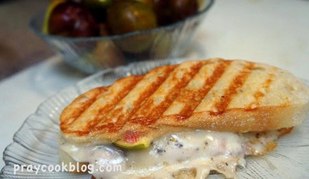 grilled ham, fig, and cheese