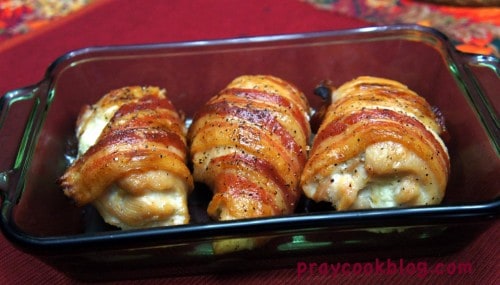 Stuffed Chicken Breast Wrapped In Bacon