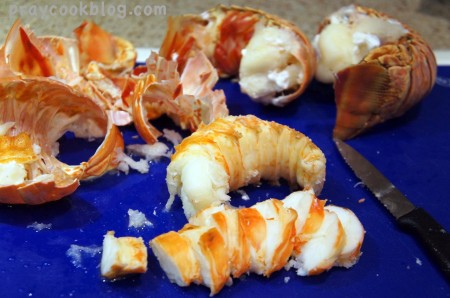 Cooked lobster tails