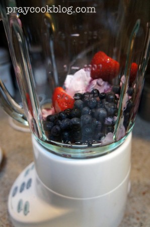 Blueberry shake blender