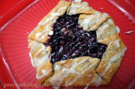 apple berry galette facedown