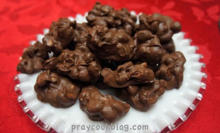 Peanut clusters plated