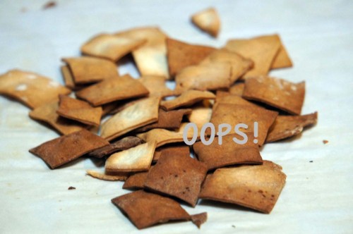 Overcooked crackers