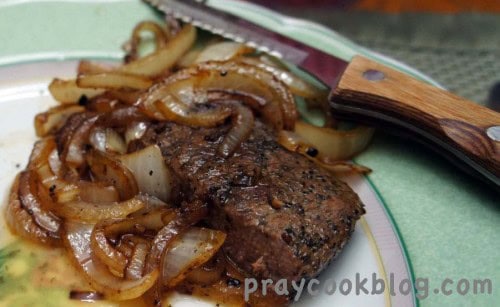 panfried steak single