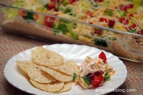 Taco Dip plated