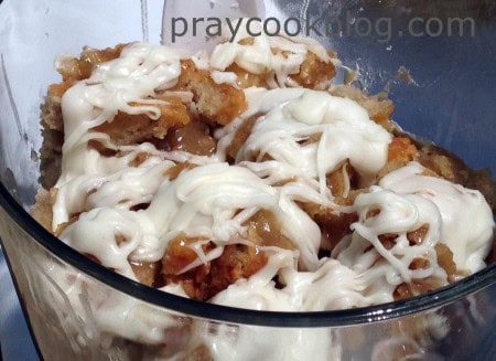 apple walnut trifle closeup