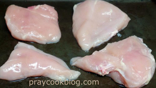 1 lb chicken cut into four 4 ounce pieces.