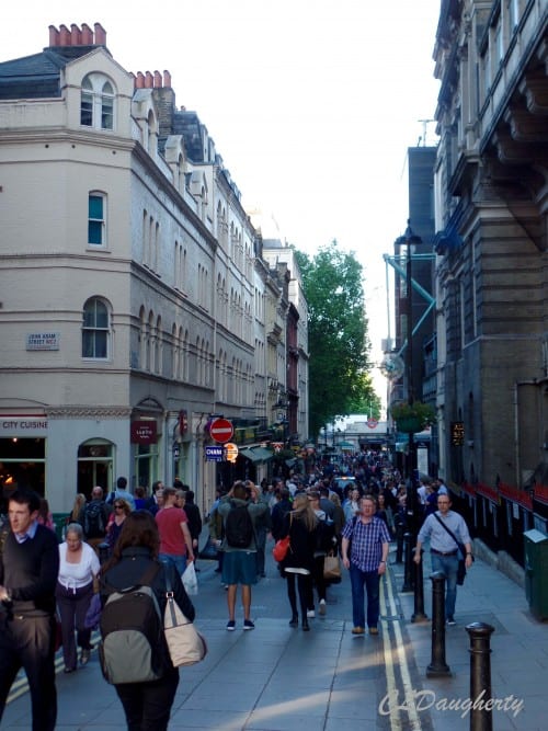 Friday afternoon on the streets of London.