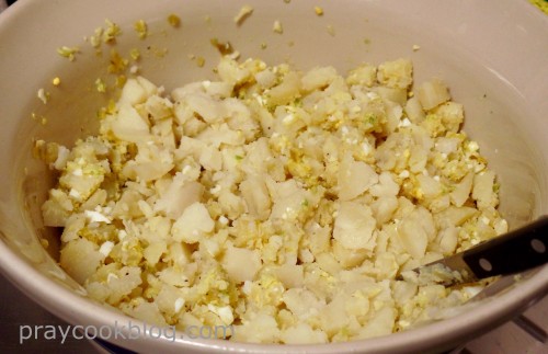 Potato salad before dressing