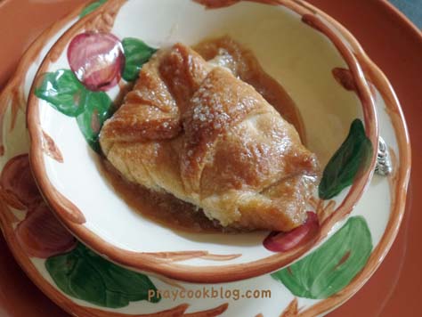 apple dumpling single plated