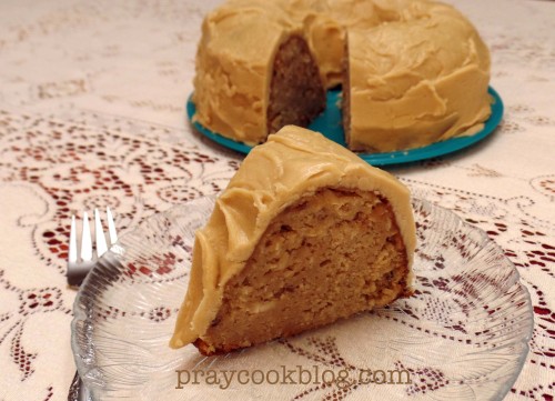 Butter Pecan Cake with Caramel Frosting