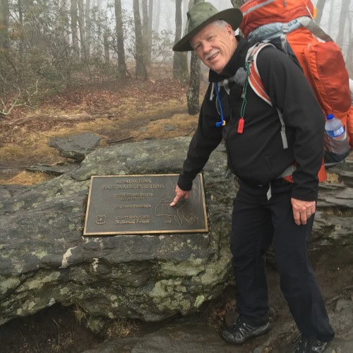 Lee at the Appalachian Trailhead