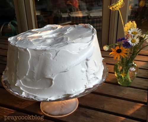 Frosted Ice Cream Cake tabled