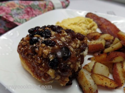 Breakfast featuring Sticky Biscuits