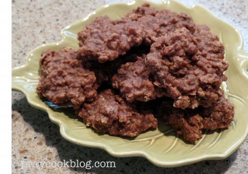 No bake cookies plated