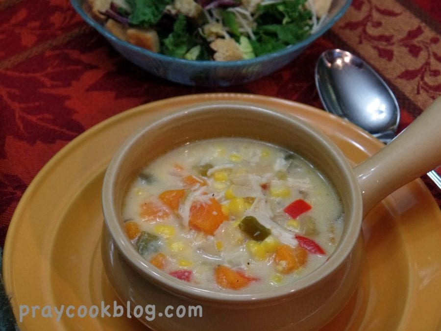 Chicken Sweet Potato Corn Chowder upclose