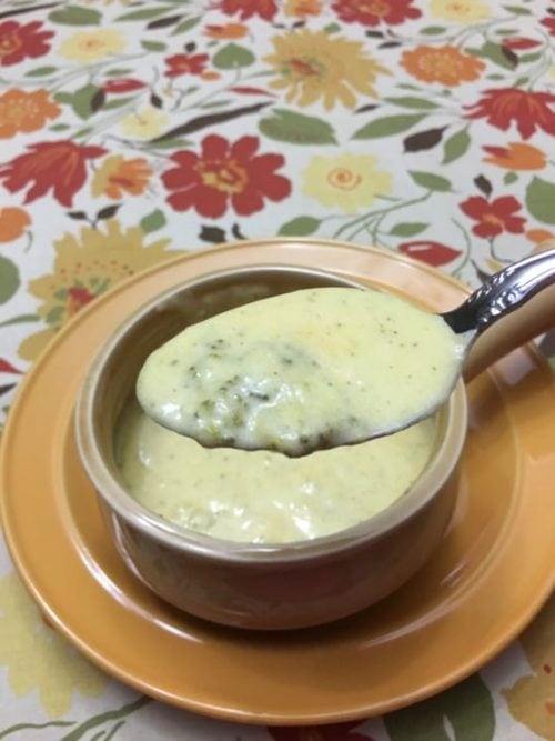 cheesy broccoli cheddar soup