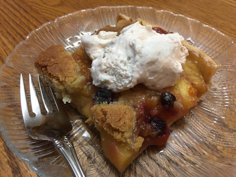 Peach Blueberry Slab Pie Upclose