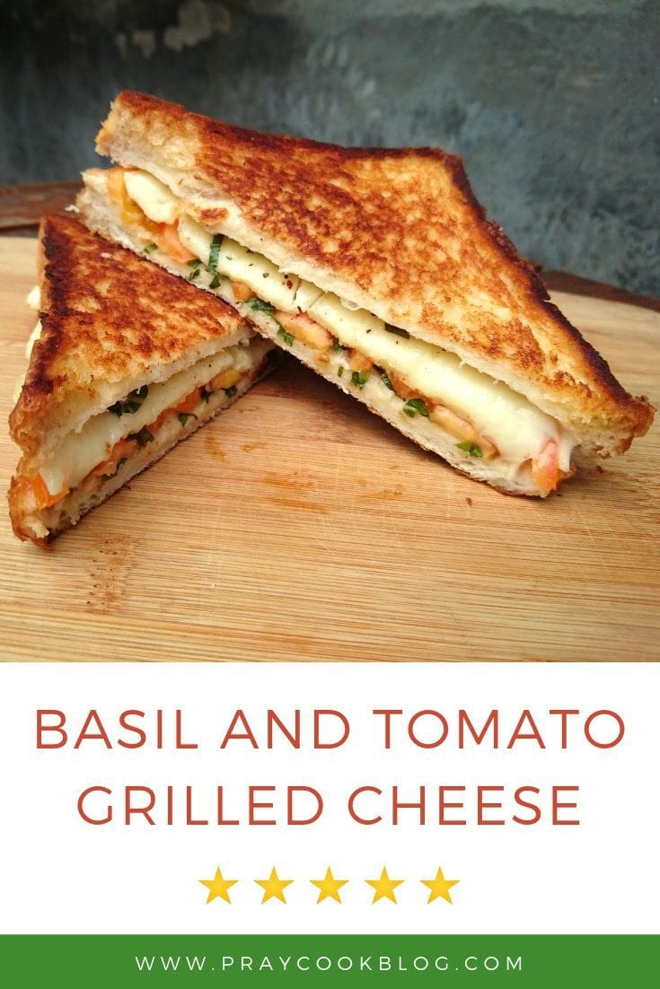 Basil and Tomato Grilled Cheese