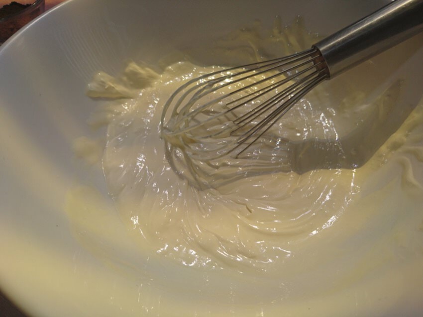 whisked chilled cream